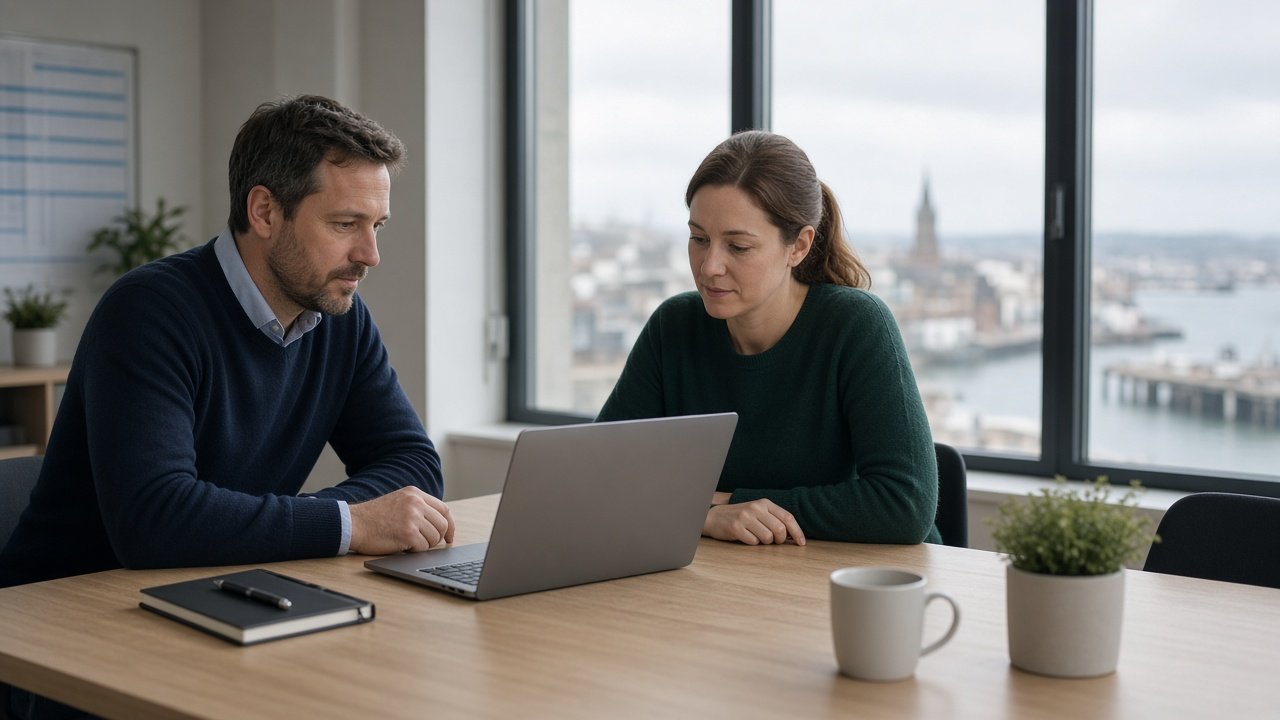 Portsmouth business owners reviewing an IT support proposal