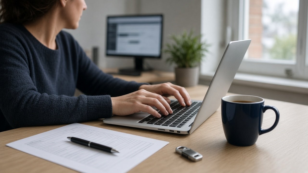 Preparing a Cyber Essentials checklist in a UK small-business office
